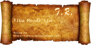 Tiba Rozália névjegykártya