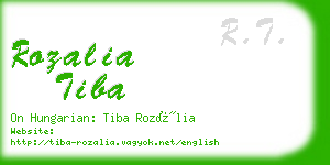 rozalia tiba business card